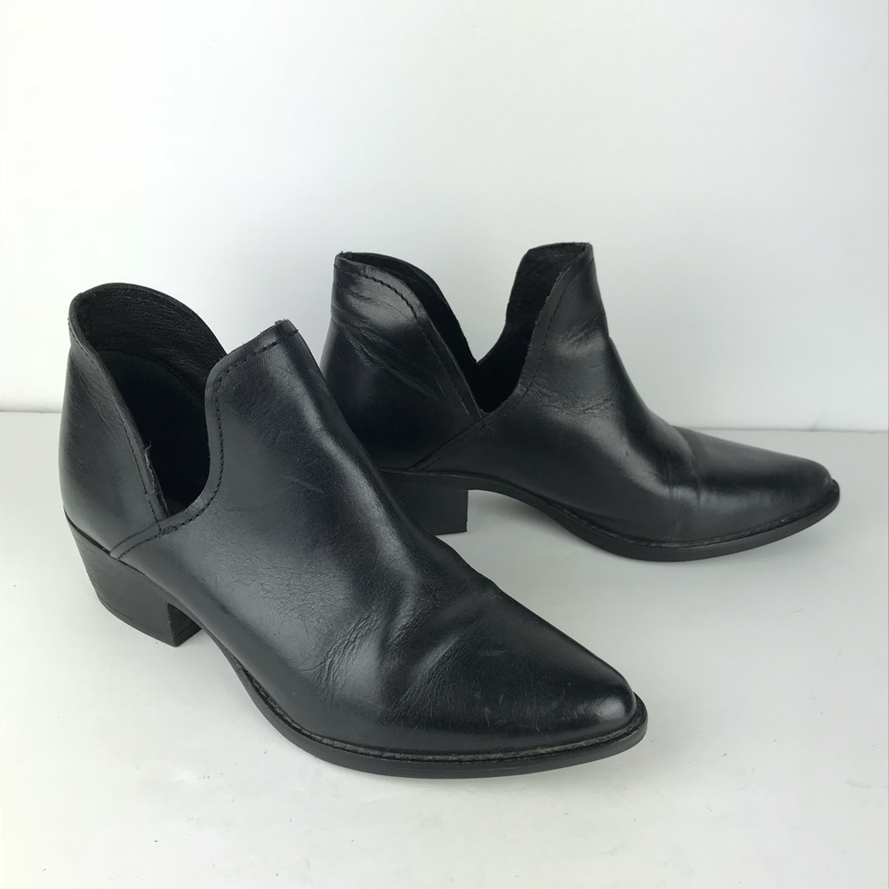 STEVE MADDEN Austin black leather ankle boot, 6.5